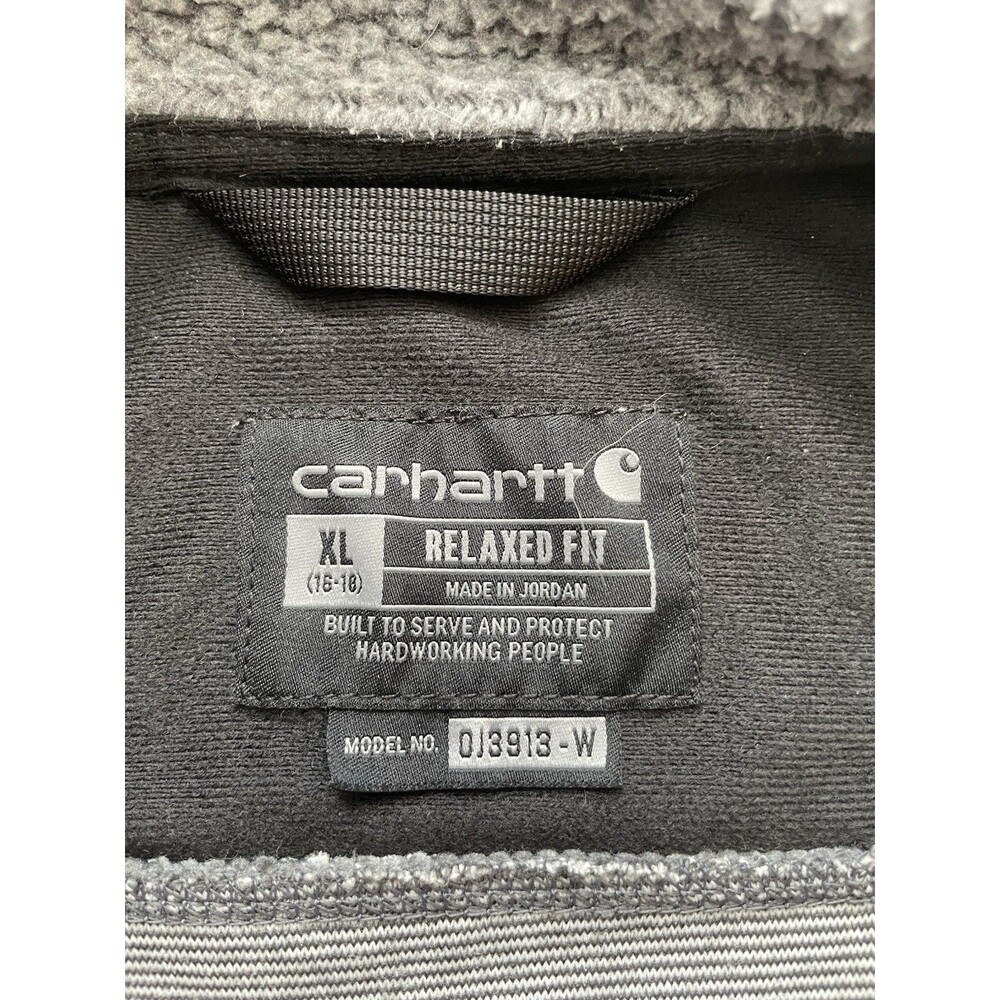 Carhartt Womens High Pile Sherpa Jacket XL Heather Grey Full Zip - Picture 5 of 9